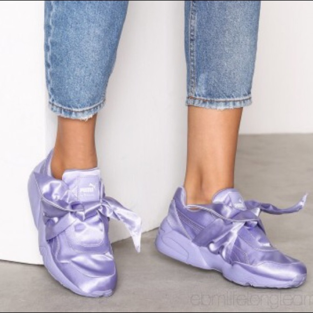 Purple Fenty Bow Sneakers